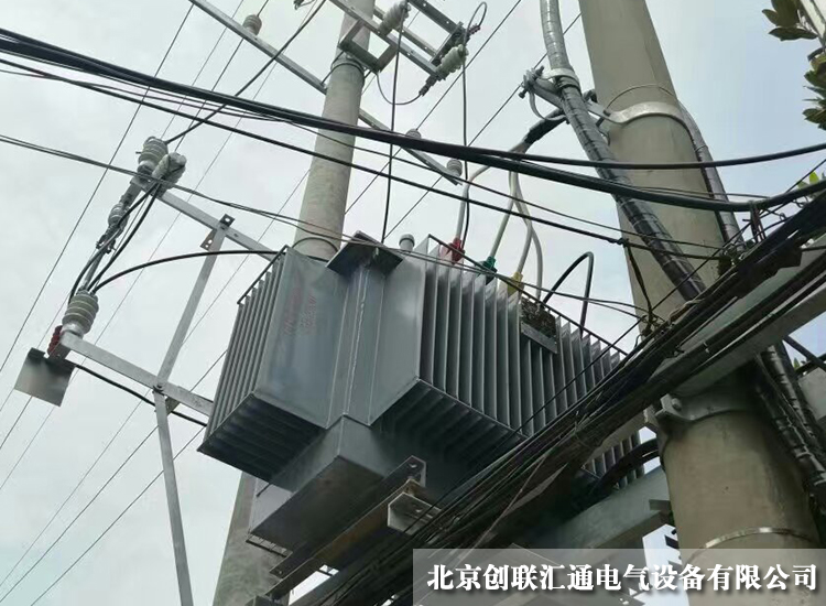 石家莊某小區10kv桿上油浸式變壓器 石家莊某小區10kv桿上油浸式變壓器